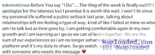 My marriage crisis left me ashamed to talk about relationships, not anymore - Toke Makinwa